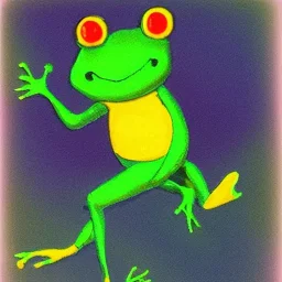 Ballet dancing frog