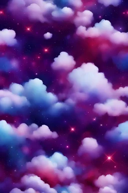 Vivid cosmos, blue and red and purple, vast, stars, 4k quality, beautiful
