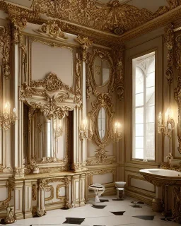 A baroque bathroom