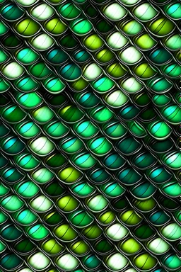 Seamless Green and silver Fishscale Pattern Shimmering Scales in Harmonious Motion