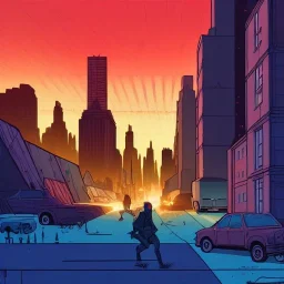 city, concept art, asaf hanuka, dan mumford, post-apocalypti