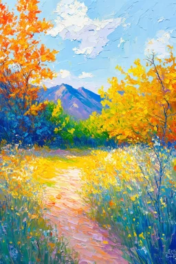 Do what makes you feel most alive in the present; impressionism; bright nature palette