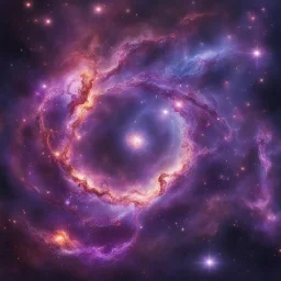 a colossal godlike entity composed of swirling galaxies and nebulae, emanating power and majesty as it shapes the cosmos with its divine presence, glowing purple cracks, sharp focus, high contrast, dark tone, bright vibrant colors, cinematic masterpiece, shallow depth of field, bokeh, sparks, glitter, 16k resolution, photorealistic, intricate details, dramatic natural lighting