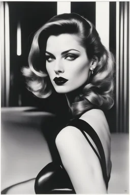 VANESSA UPTON by Helmut Newton Original Vintage Magazine Supplement Poster