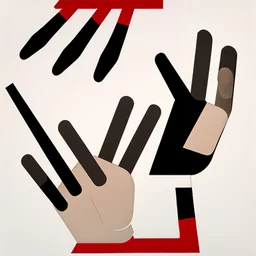 logo minimal with hand thumb up in the style of El Lissitzky russian propaganda