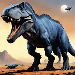 spacecraft 2000 ro 2100 AD stewart Cowley (Terrran trade authority handbook) that looks like a tyrannosaurus