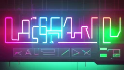 hacker city with neon lights