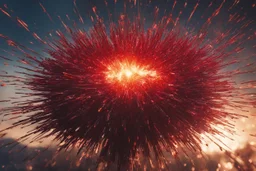 Atomic explosion, made of red vine, ULTRA REALISTIC, details, intricate detail, professional lighting, film lighting, 35mm, anamorphic, lightroom, cinematography, bokeh, lens flare, film grain, hdr10, 8k, Roger Deakins, incredibly detailed, reflect, sharpen