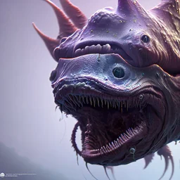 fluid ink angler fish creature, unreal engine 5, 8k resolution, photorealistic, ultra detailed