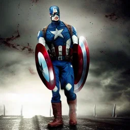 Stable diffusion, imagine an epic photo of zombie captain America, ultra realistic, cinematic