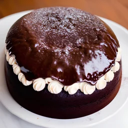 Bolo de chocolate feliz sorrindo