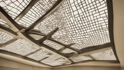 Museum ceiling, modern style, natural lighting