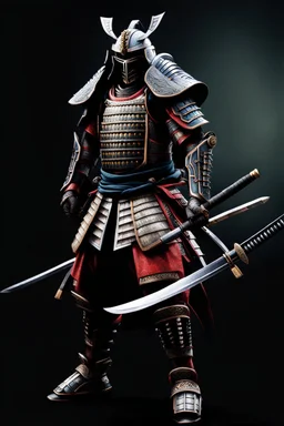 Full body, samurai wearing biomechanical armor, photorealistic,fuji mountain