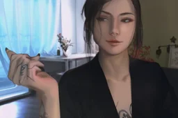 emphasize her cat features