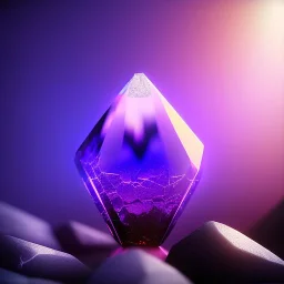 photograph of a (one massive colorful crystal:1.2) growing out of the rocky mountain, (focus on crystal:1.2), 4k, 8k, (highly detailed), ((landscape)),(translucent crystal:1.1), light going trough the crystal, bokeh, chromatic aberration, mountain view, blue and pink background