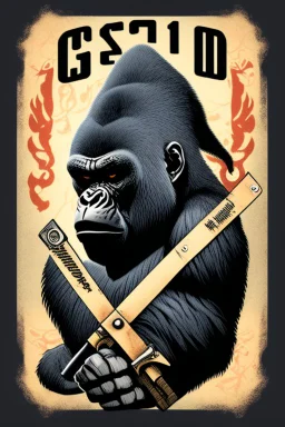 A gang emblem using a gorilla, spanish gang, Japan