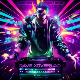 poster for rave project amv overload presents dj klorex