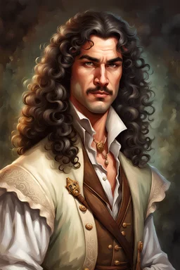 High Quality Portrait of an Elven Swashbuckler that looks like Inigo Montoya
