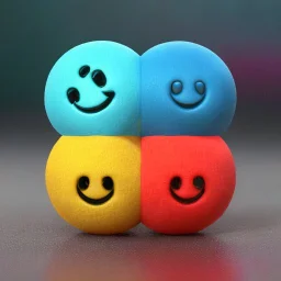 This prompt is aimed at creating a t-shirt design featuring a 3D-printed pattern of a smiley face with Xoxo (hugs and kisses) elements. The style should emphasize the three-dimensional aspect of the design, giving it depth and a sense of dimension. The color palette should be vibrant and playful, using a range of cheerful colors. The background can be a solid color or a gradient that complements the overall design. The mood should be fun, cheerful, and energetic, capturing the positive and live