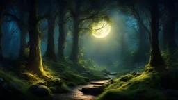 Enchanted Forest Night Ambience Mystical atmosphere, soothing