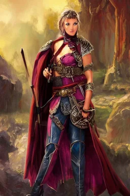 Full body portrait, painting, medium shot lady style of dungeons and dragons