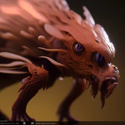 Fluid ink honey creature, unreal engine 5, 8k resolution, photorealistic, ultra detailed