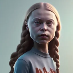  Greta Thunberg portrait plant girl, fantasy art, octane render, redshift render,ambient lighting