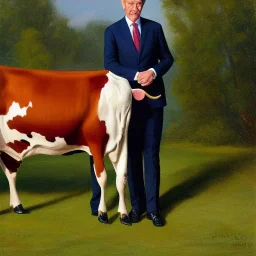 Presidential Portrait of a Cow, Suit and Tie