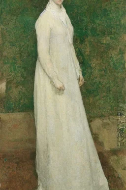 Full body portrait, painting, medium shot lady Gwen John