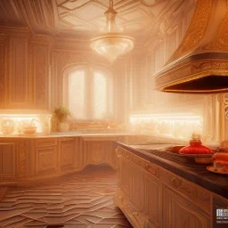 ultra realistic, pretty woman is cooking dinner in the kitchen, intricate details, ultra highly detailed, shiny, gold, smooth, studio quality, octane render,glow, ambient lighting red--q4 --ar 3:2 --v5