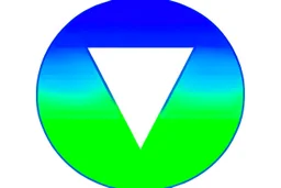 youtube logo in the middle of circle, blue and green