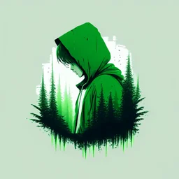 green, minimalistic, banner, beautiful, drawing, art, forest, full, png