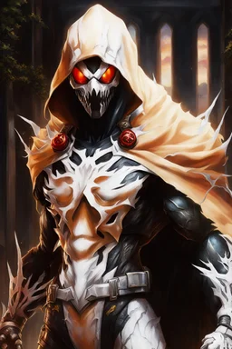 10k hyper realistic detailed Taskmaster fused with carnage symbiote