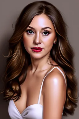 Extremely rich female actress portrait