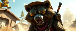 the coolest sassy bugbear with crazy swag in the style of fallout 4