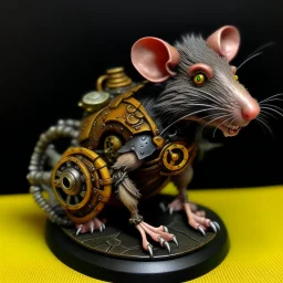 a rat with gears in it's face, skaven