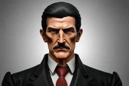 Nikola Tesla lifelike in the style of 3-d