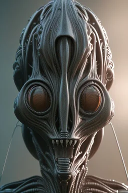 aliens, face, 8k, finely detailed, photo realistic, HR Giger style