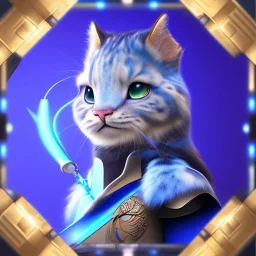 This avatar could have features such as fur, whiskers, and a tail, and might be able to move and express itself through various animations. You might also imagine the avatar with different colors or patterns on its fur, such as blue.