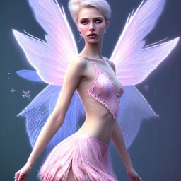 fairy, beautiful, soft, pink an blue, wings in back