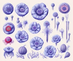 Vector anemone set illustration. Watercolor white backdrop