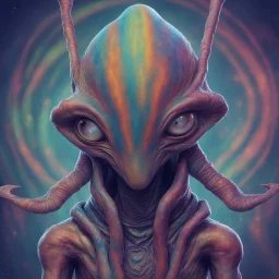 Imagine an alien from another galaxy, which (((does not have a big head))), (((does not have big eyes))), which is another race similar to humans, but with a special distinctive detail. With clothes, colorful