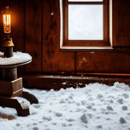 Hütte interior, snow outside, Austrian aesthetic, oil lamp, wooden floor, night, 8k, HD, cinematography, photorealistic, Cinematic, Color Grading, Ultra-Wide Angle, Depth of Field, hyper-detailed, beautifully color-coded, insane details, intricate details, beautifully color graded, Cinematic, Color Grading, Editorial Photography, Depth of Field, DOF, White Balance, 32k, Super-Resolution, Megapixel, ProPhoto RGB, VR