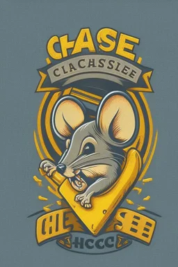 Mouse stealing cheese logo design