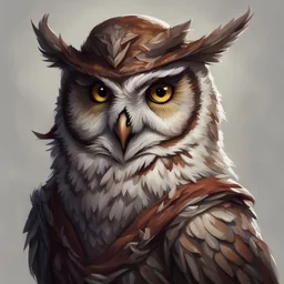 dnd, portrait of owl-human