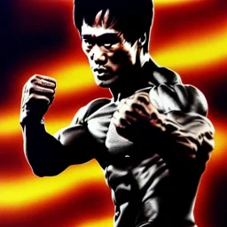 Ultra detailed fullbody Portrait in oil on canvas of Venom merges Bruce Lee,extremely detailed digital painting,extremely detailed face,crystal clear Big eyes, mystical colors ,perfectly centered image, perfect composition, rim light, beautiful lighting,masterpiece,8k, stunning scene, raytracing, anatomically correct, in the style of Wizyakuza and robert e howard and InHyuk Lee and Ohrai Noriyoshi and Simon Bisley.