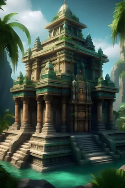 Fantasy carribean temple
