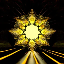 yellow kaleidoscope