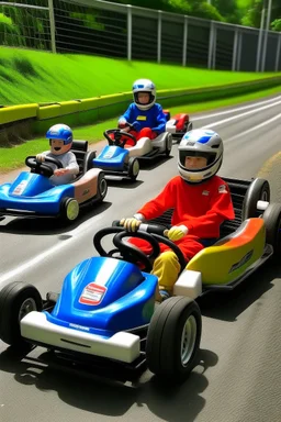 gokart with very small people