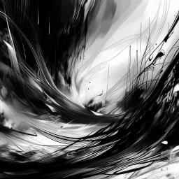 Abstract, dreamy, dreamlike, and a strong black and white contrast illustration for the ideia "aceitar com coragem aquilo que está fora do nosso controlo é um acto de humildade face ao fluxo dos acontecimentos naturais."